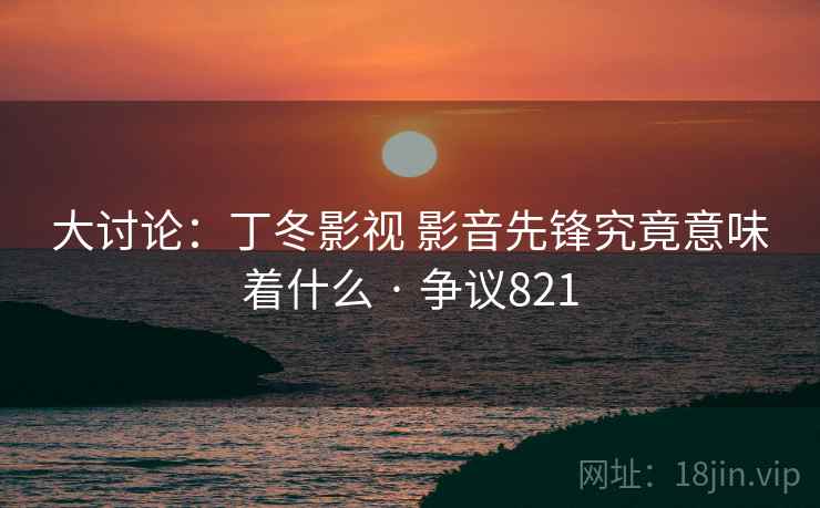 大讨论：丁冬影视 影音先锋究竟意味着什么 · 争议821  第2张